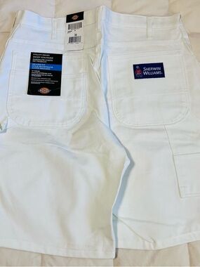 NWT Sherwin Williams x Dickies White Painter Utility Shorts